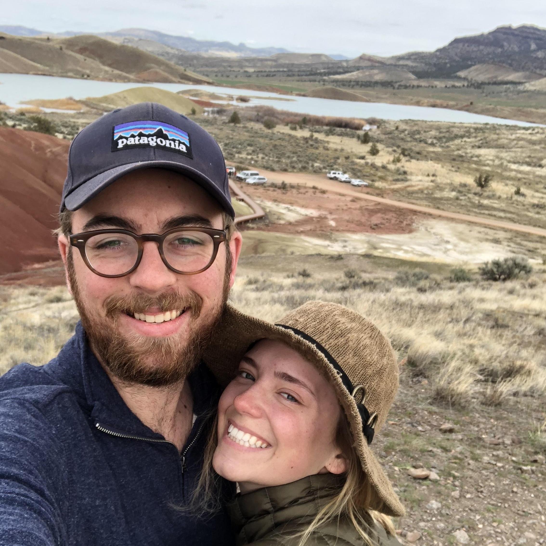 Exploring the Painted Hills together, our first time fishing together!