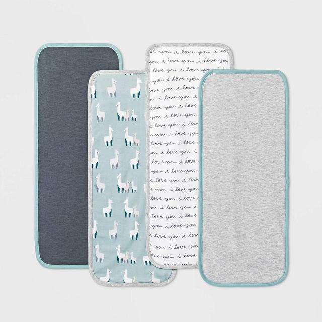 Baby 4pk Llama Love Burp Cloth Set - Cloud Island™ One Size