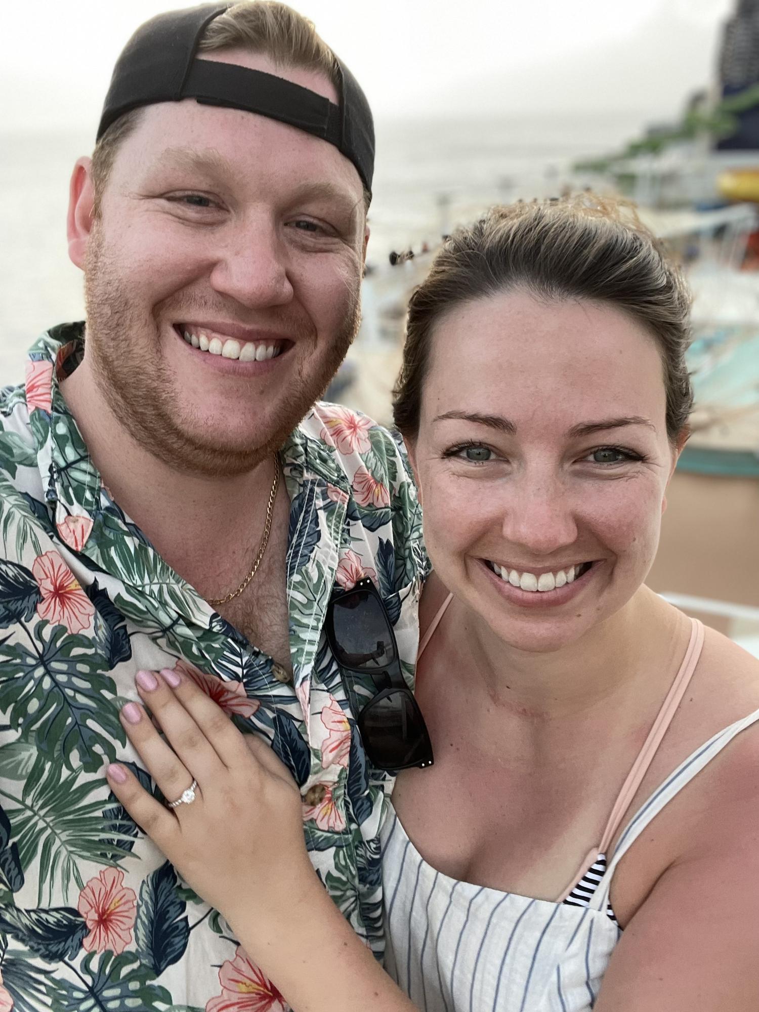 Celebrating on the day we got engaged!