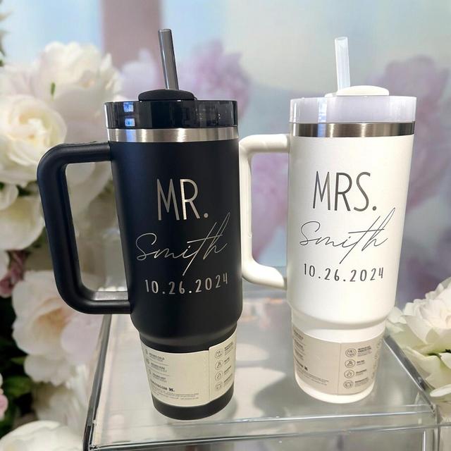 Personalized Wedding Gift Stanley Cup, Personalized Wedding Tumbler, Bridesmaid Proposal, Gifts for Her, Party Favor, Wedding Gift