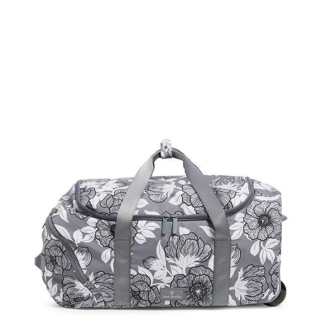 Vera Bradley Women's Outlet Lighten Up Wheeled Carry-On Luggage Moon Shadow Meadow