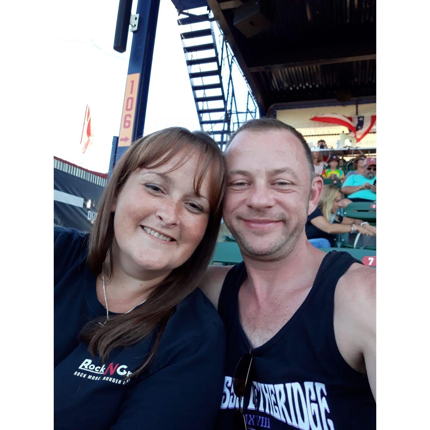 First picture of us together at the Kingfish game in Wisconsin.