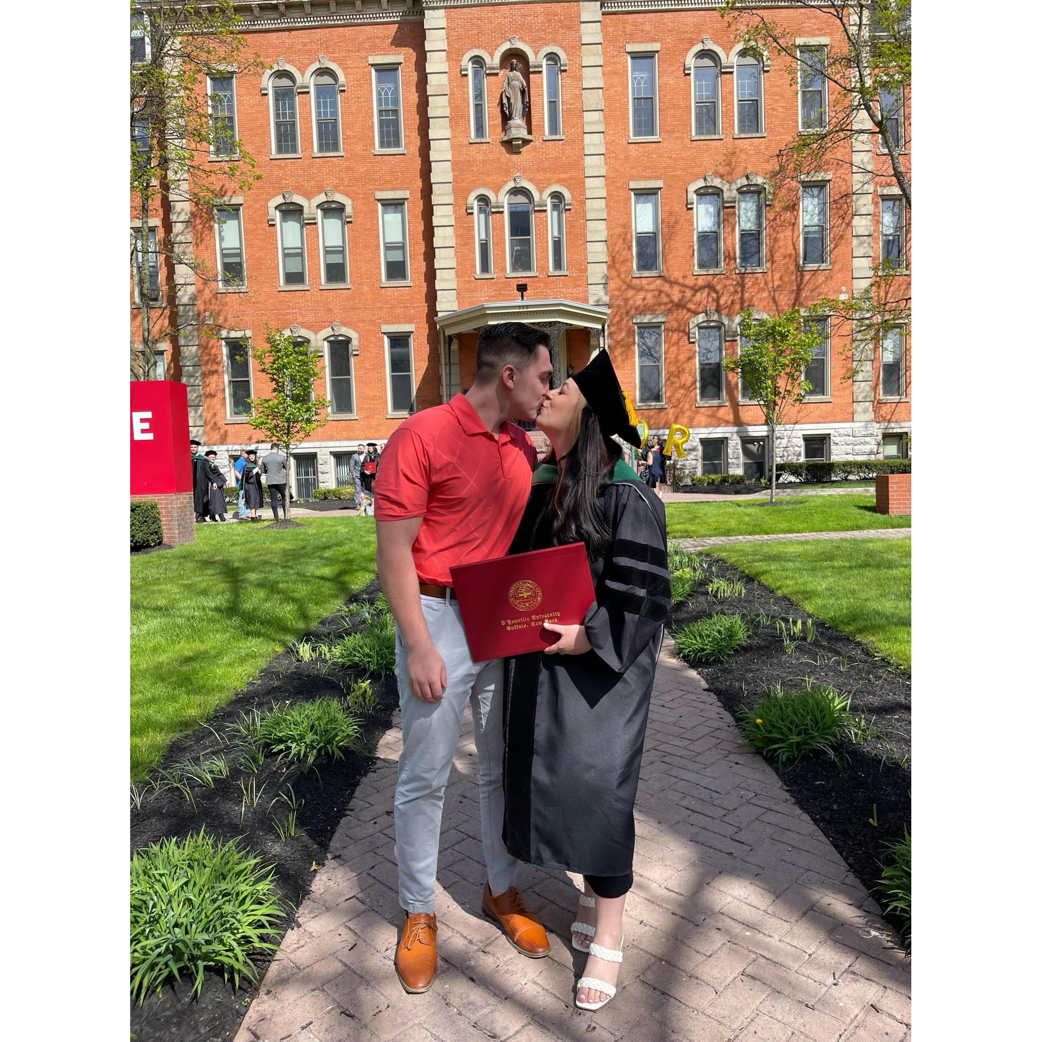 Sam graduataes from D'Youville University and we offically have 2 Dr's in the house!