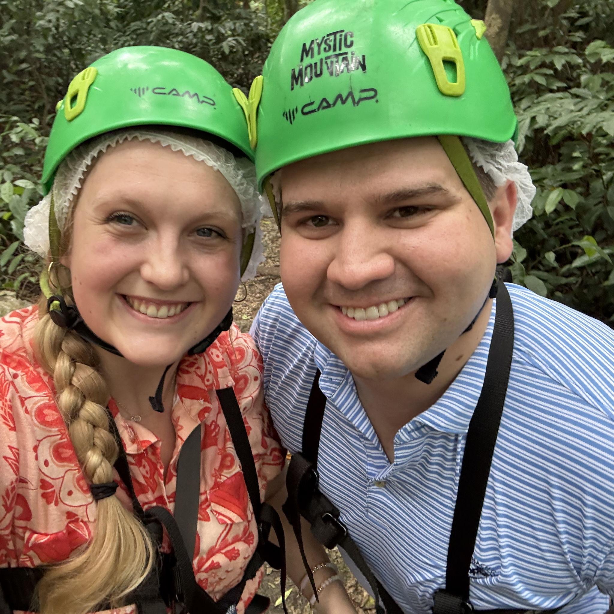 Our first trip to Jamaica we went zip lining!