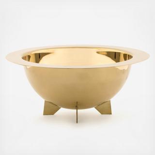 Cosmic Lunar Brass Salad Serving Bowl
