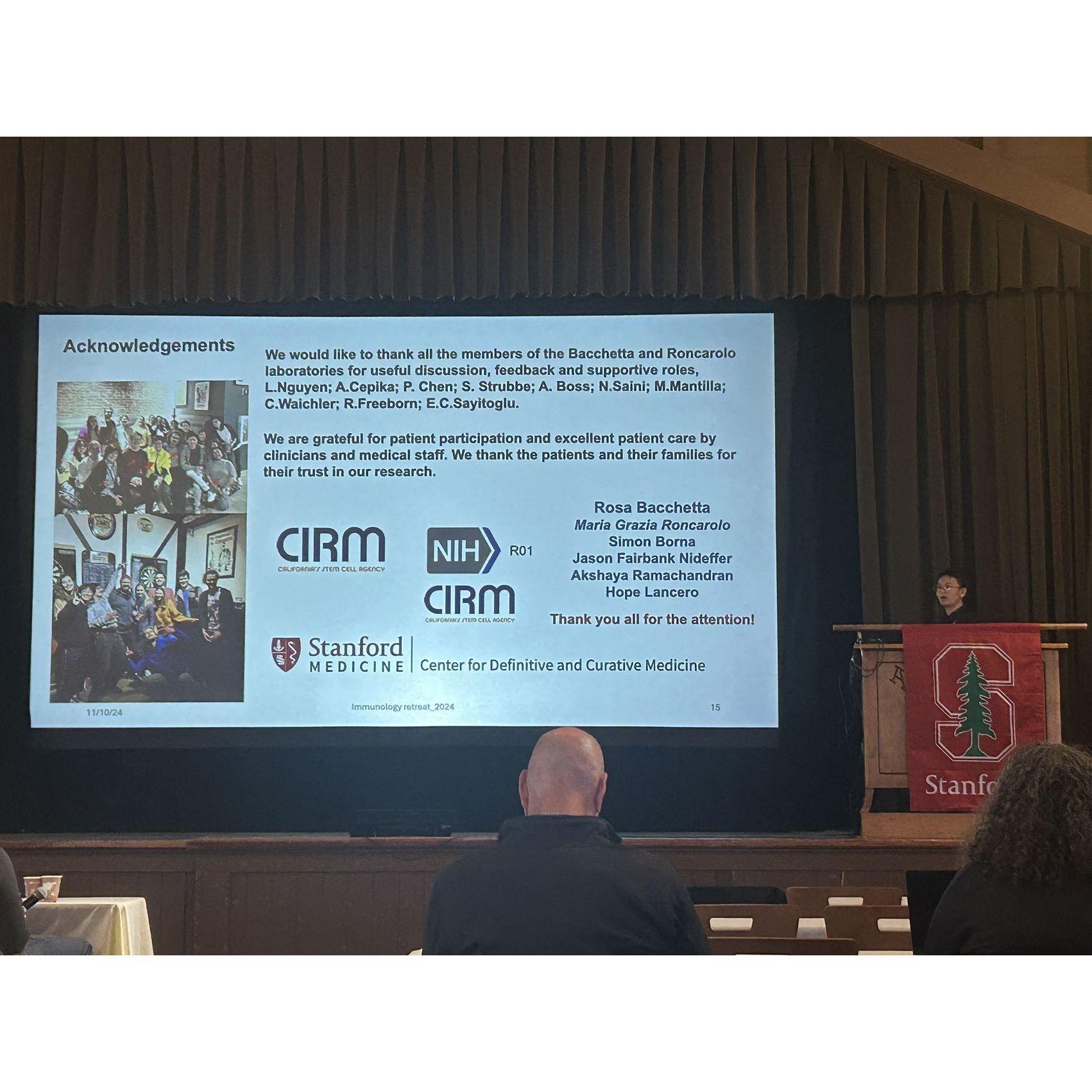 Tutu was thrilled when I presented at the conference