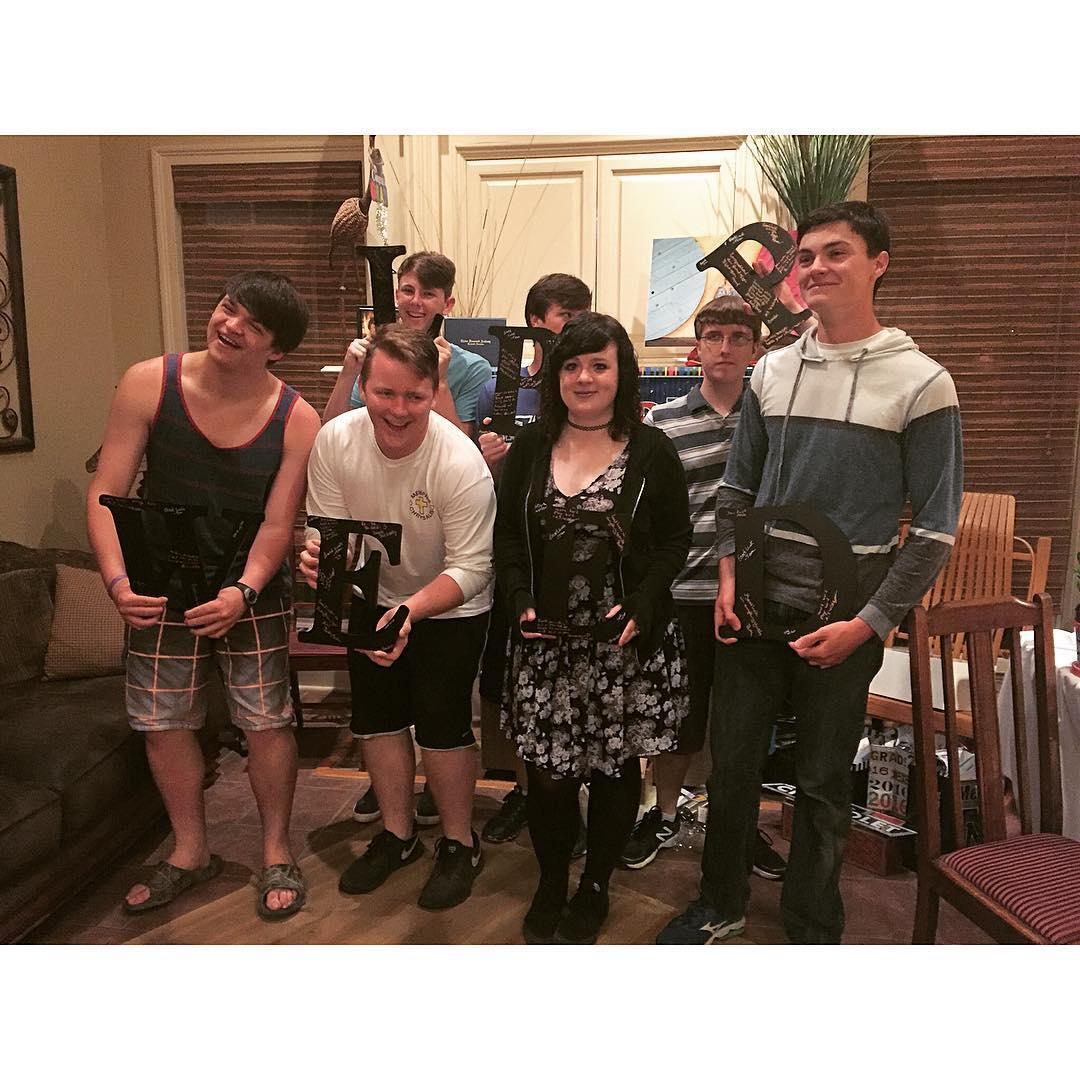 Graduation picture with friends.