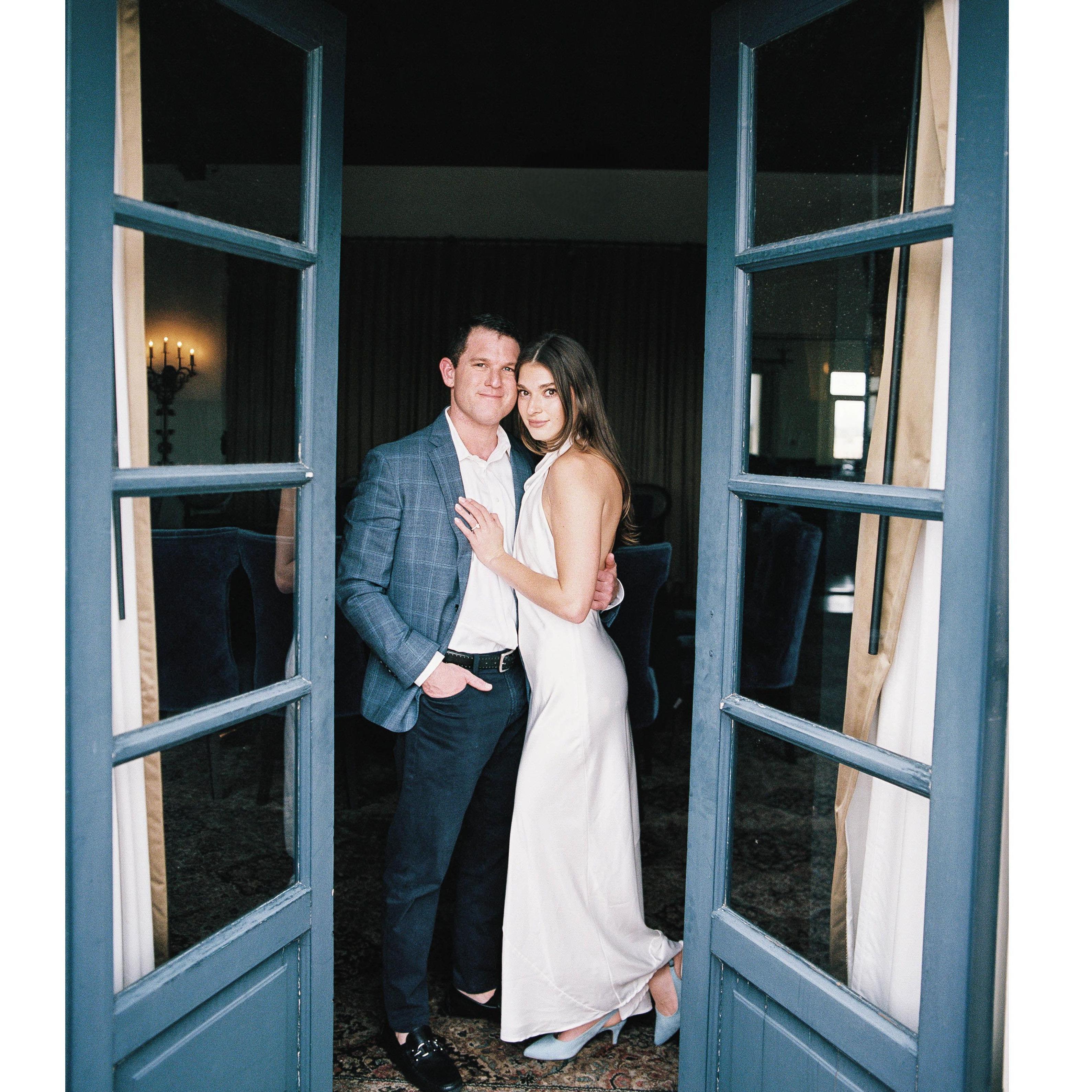 March 12, 2024- Our engagement photos at the Wrigley Mansion