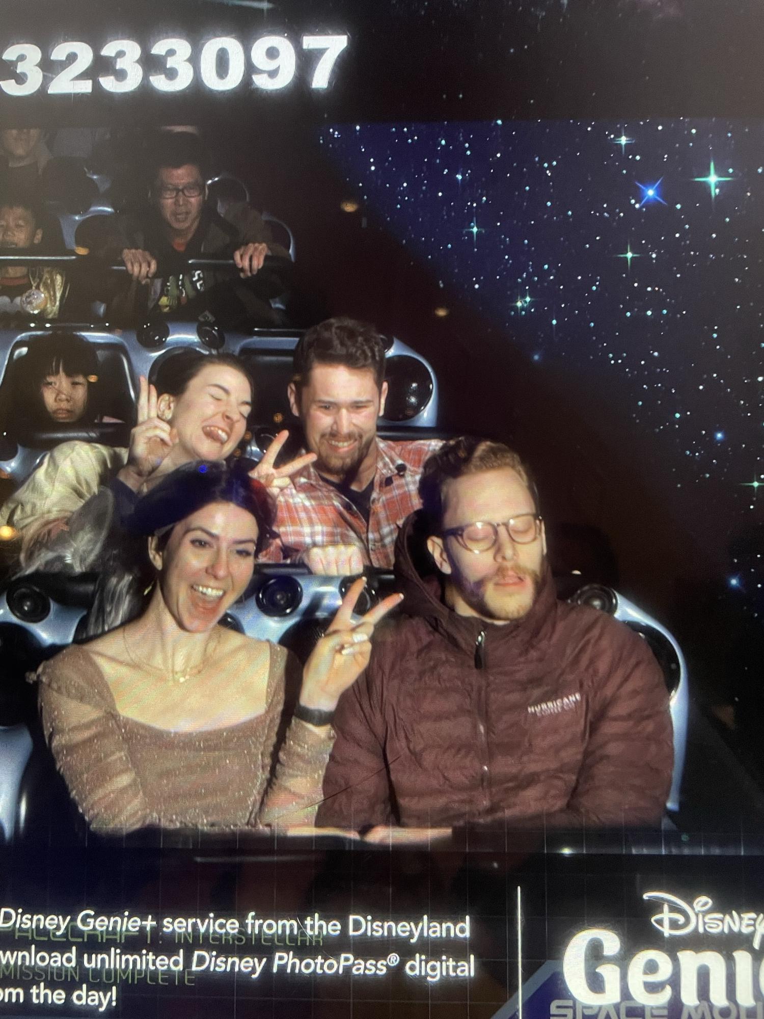 Space mountain ride 😂 with Addie and Nathan!