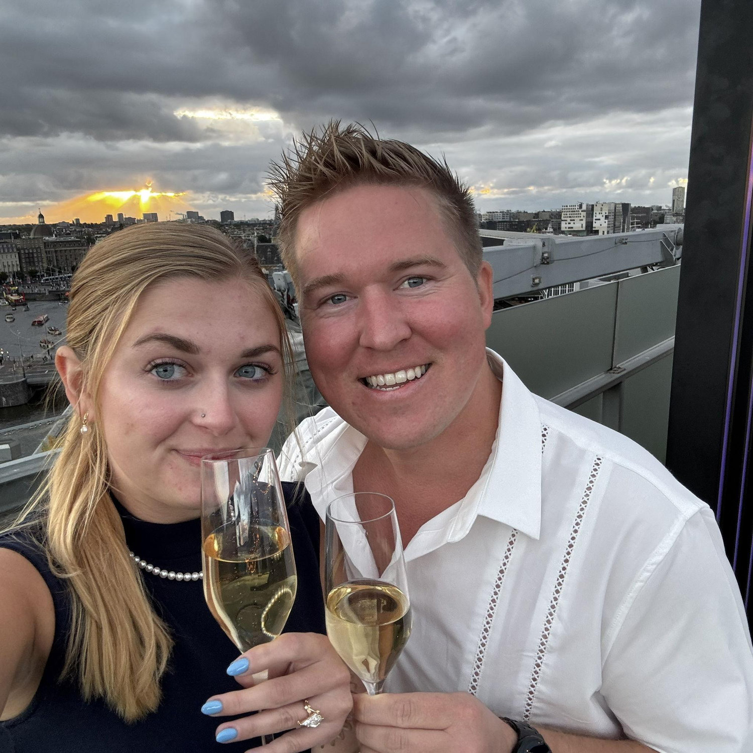 Rooftop sips at our hotel