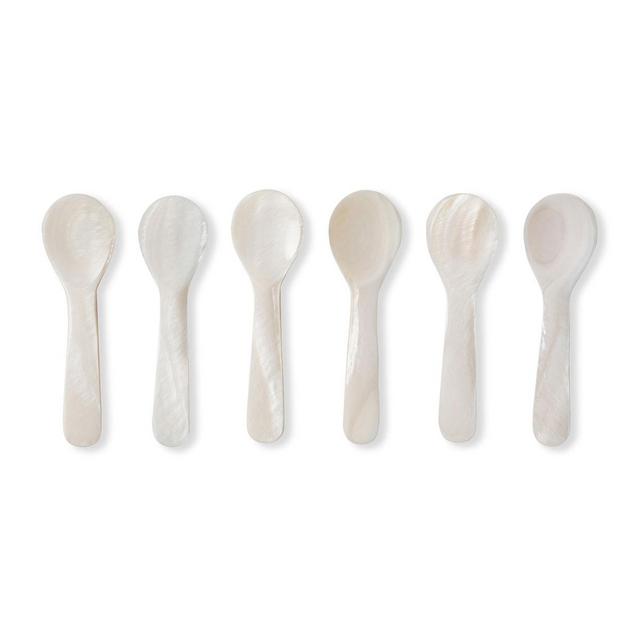 Cora Small Mother-of-Pearl Spoons, Set of 6