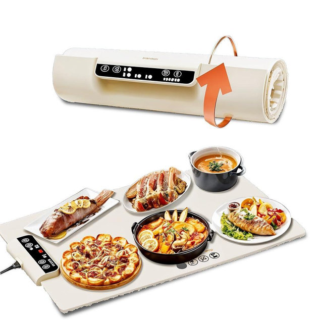 Warming Mat for Food – Large Food Warming Mat (24.8" x 15.7") | Electric Warming Mat with 3 Temperature Settings | Warming Trays for Buffets Party, Dinner & Holiday Gatherings