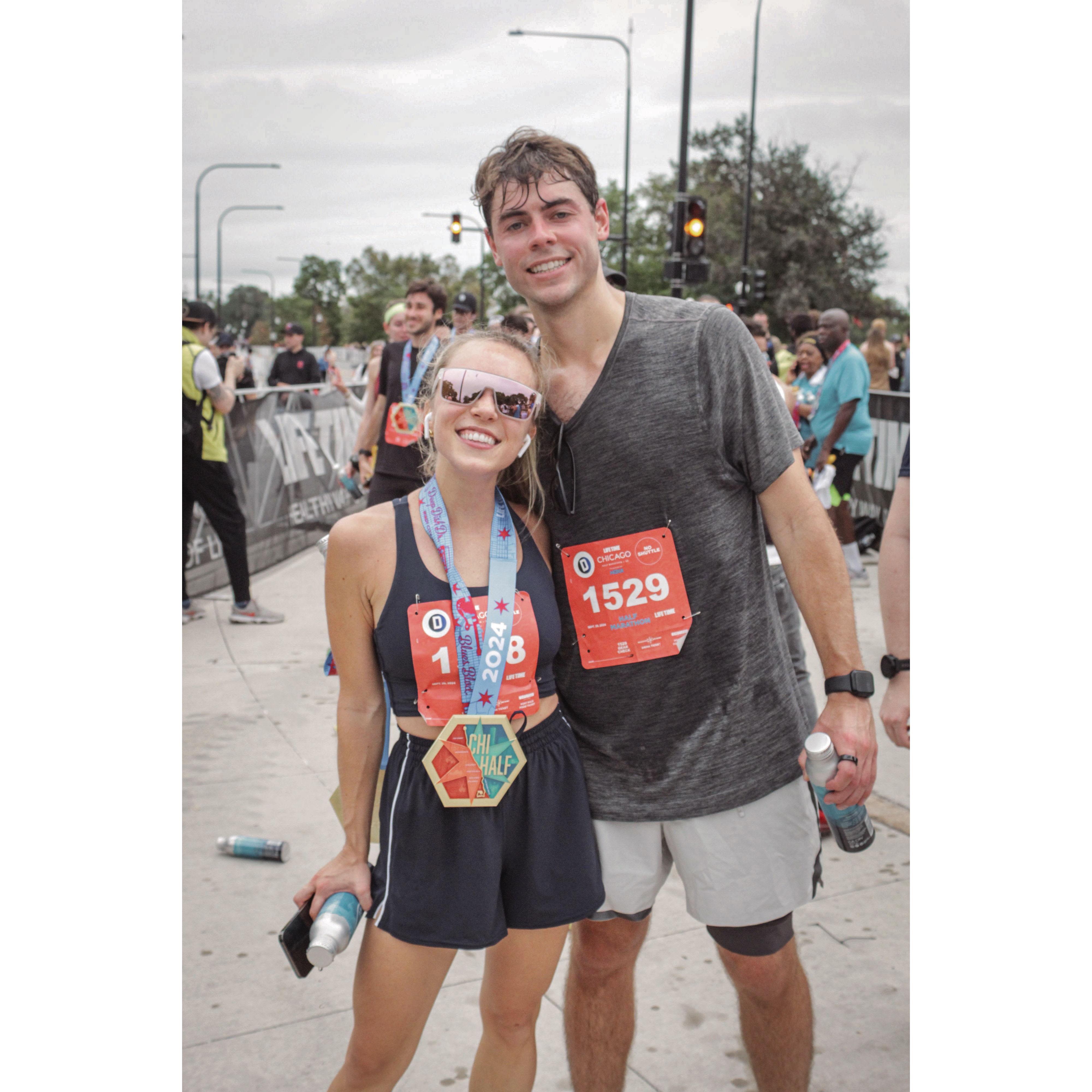 We ran the Chicago Half Marathon together! (2024)