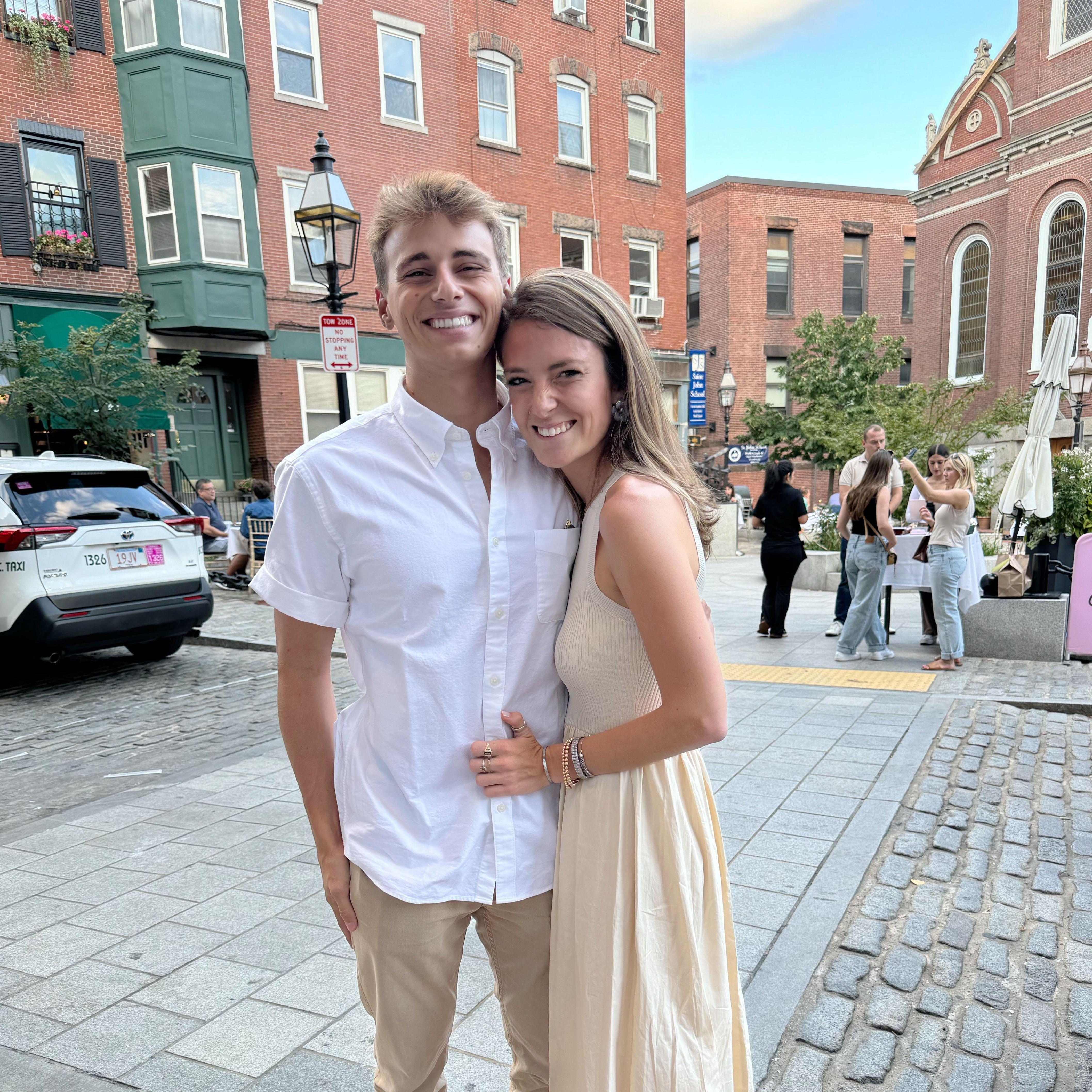 Kiely came up to Boston to help Jackson move in and get settled in his new home