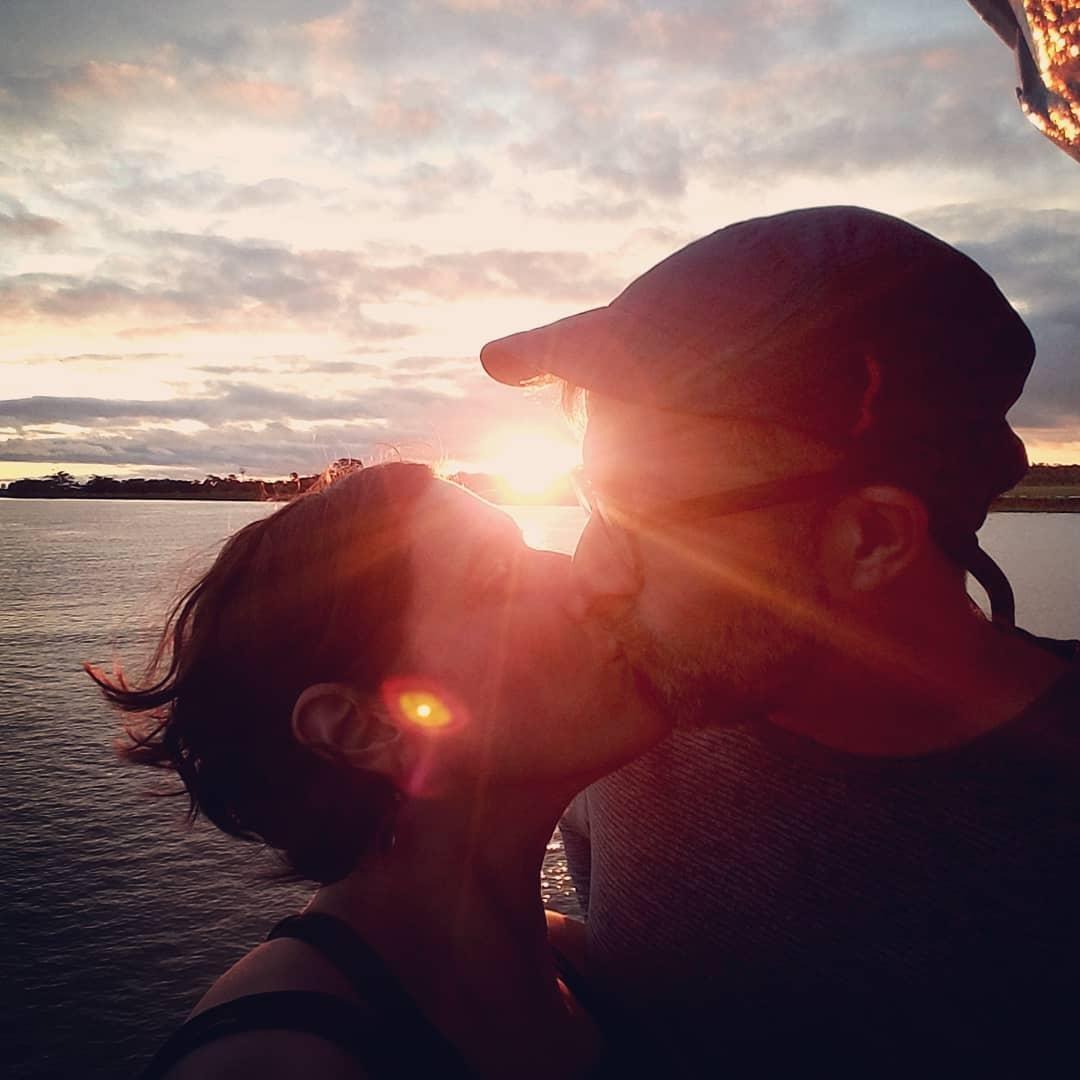 Sunset kiss on the Amazon