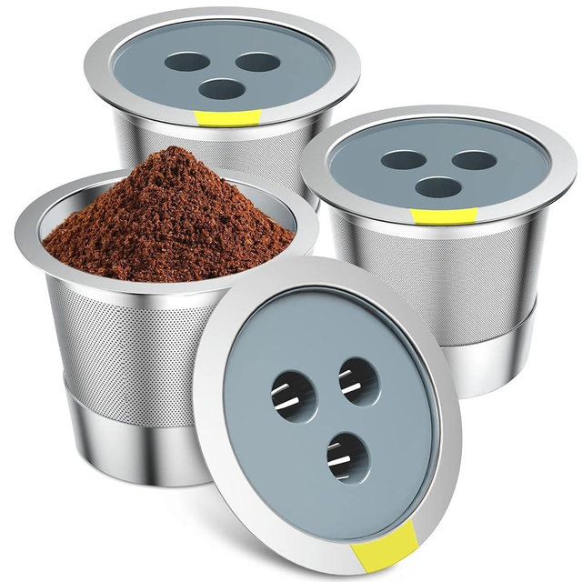 Stainless Steel Reusable K Cups Compatible for Ninja Coffee Maker,Upgrade 3 Pack K Cups Reusable Coffee Pods,Permanent Coffee Filters Fit for Ninja CFP201 CFP300 CFP400 (3Pack)
