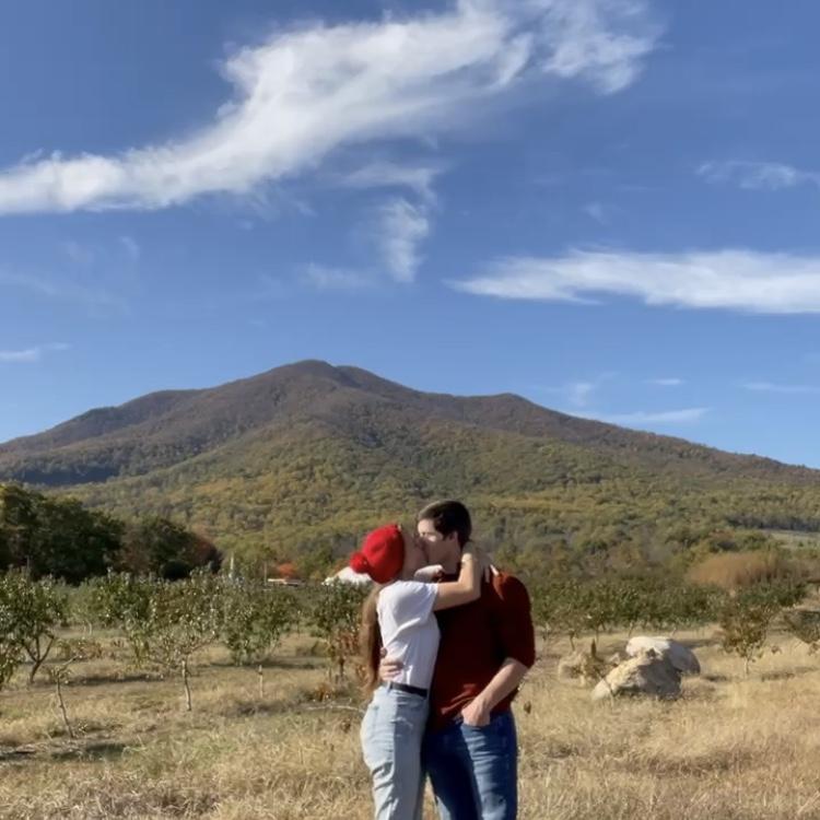 Our first year anniversary! We went to an Apple Orchard and picked apples.