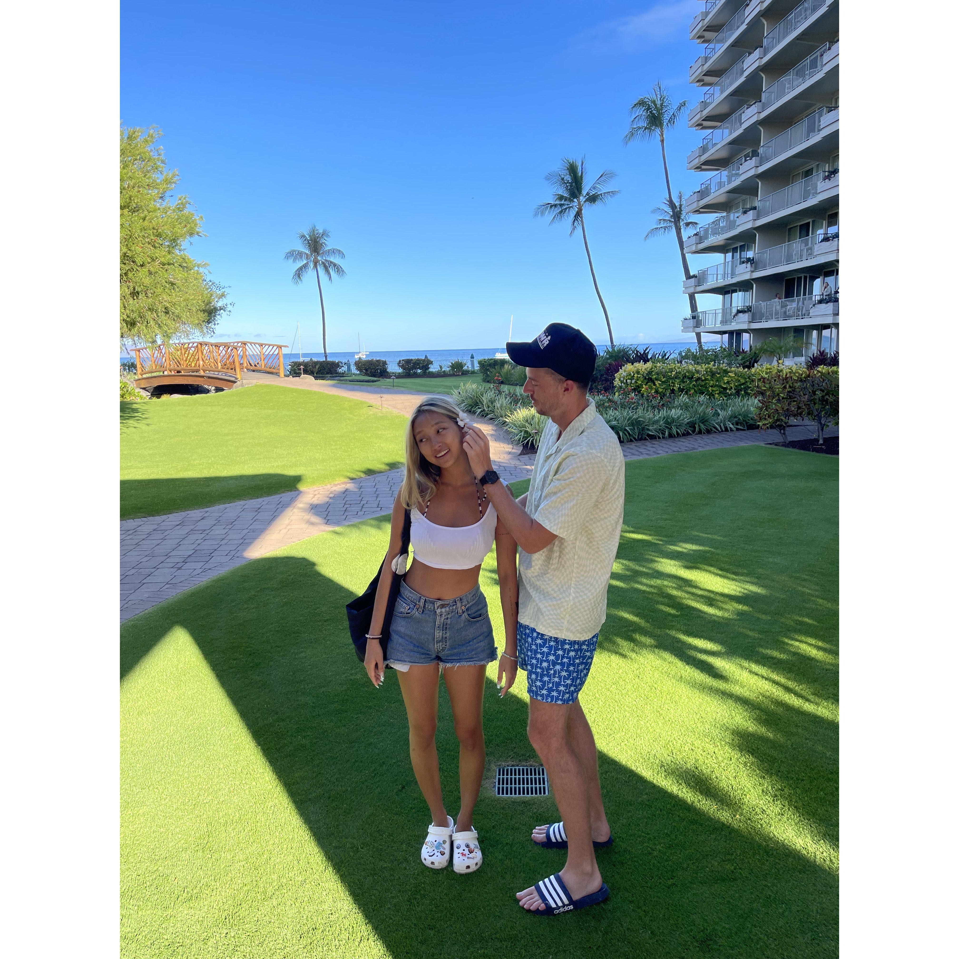 Before the ring, a flower was enough (I like the ring a little better though)