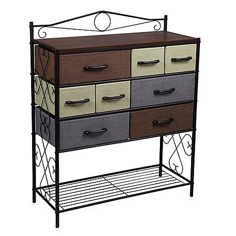 Household Essentials® 8-Drawer Chest with Shelf in Black