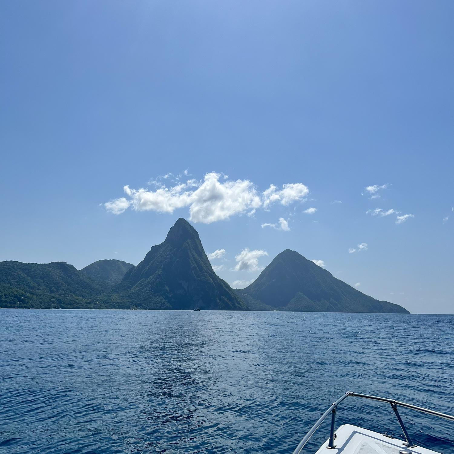 Boat excursion- Views of the Gros and Petit Pitons!