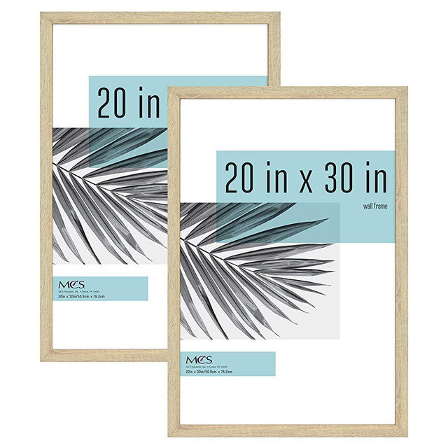 MCS Industries 63816 20x30 Inch 2-Pack, Natural Woodgrain Studio Gallery Frame, 20x30