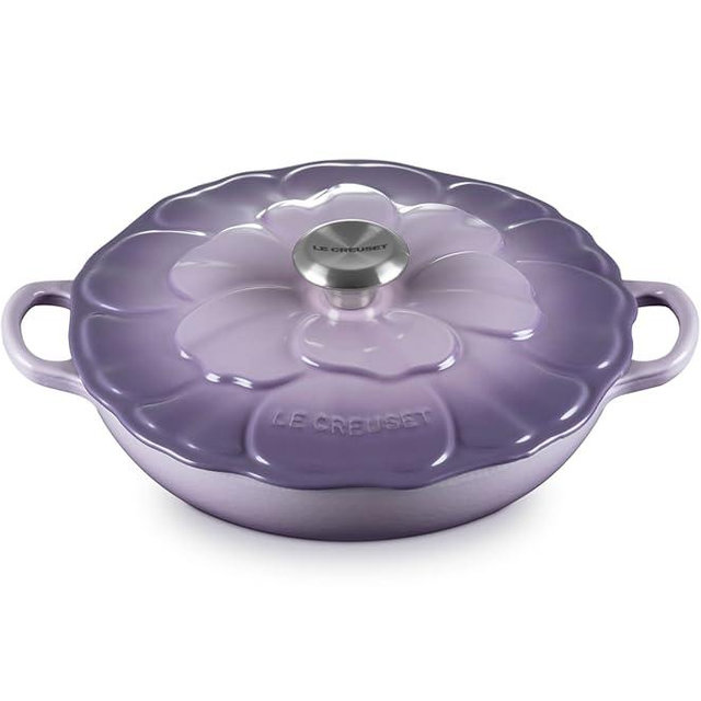 Le Creuset Enameled Cast Iron Signature Petal Braiser, 2.25 qt., Provence w/Stainless Steel Knob