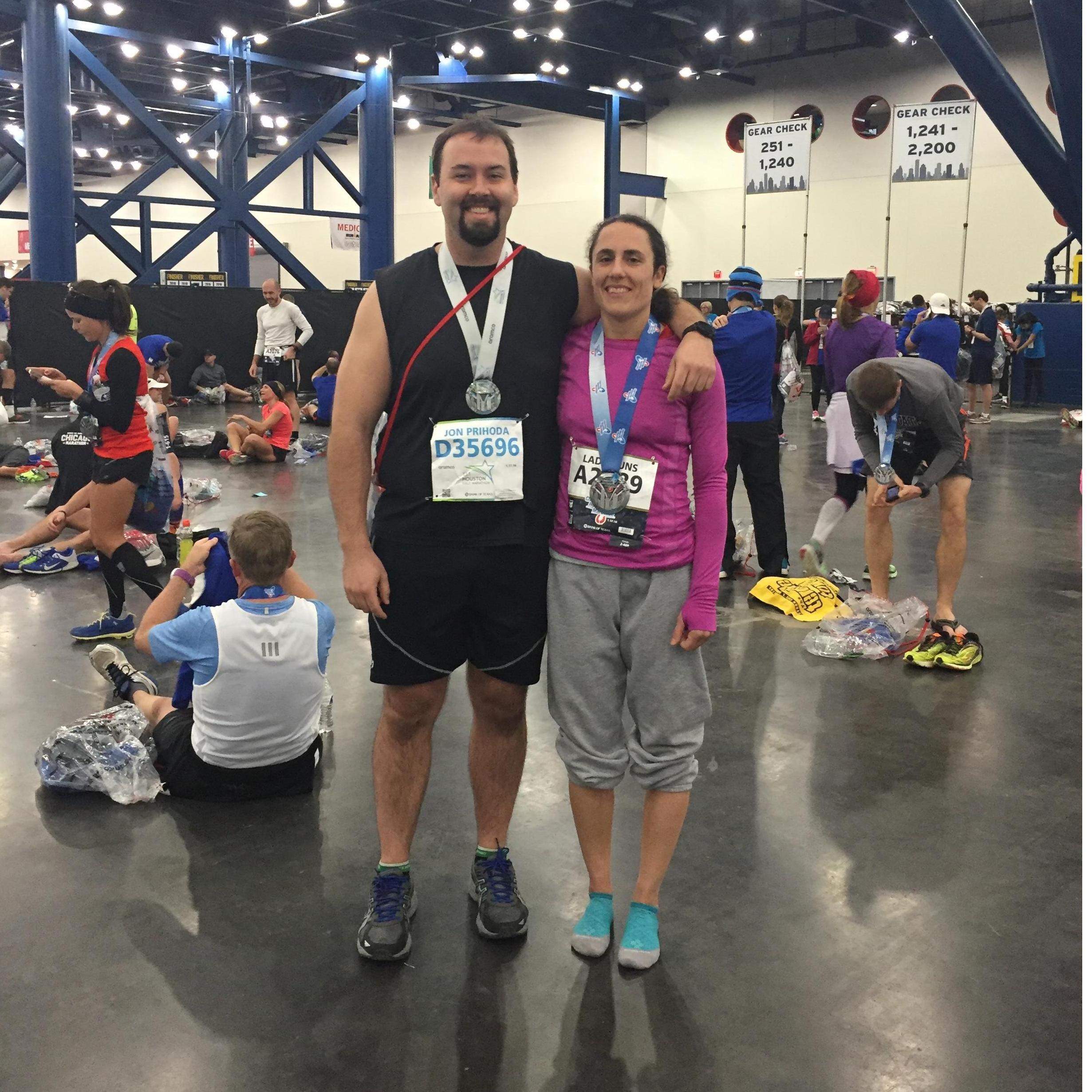 Finished with the Chevron Houston Marathon and Aramco Half Marathon, Jan 2016