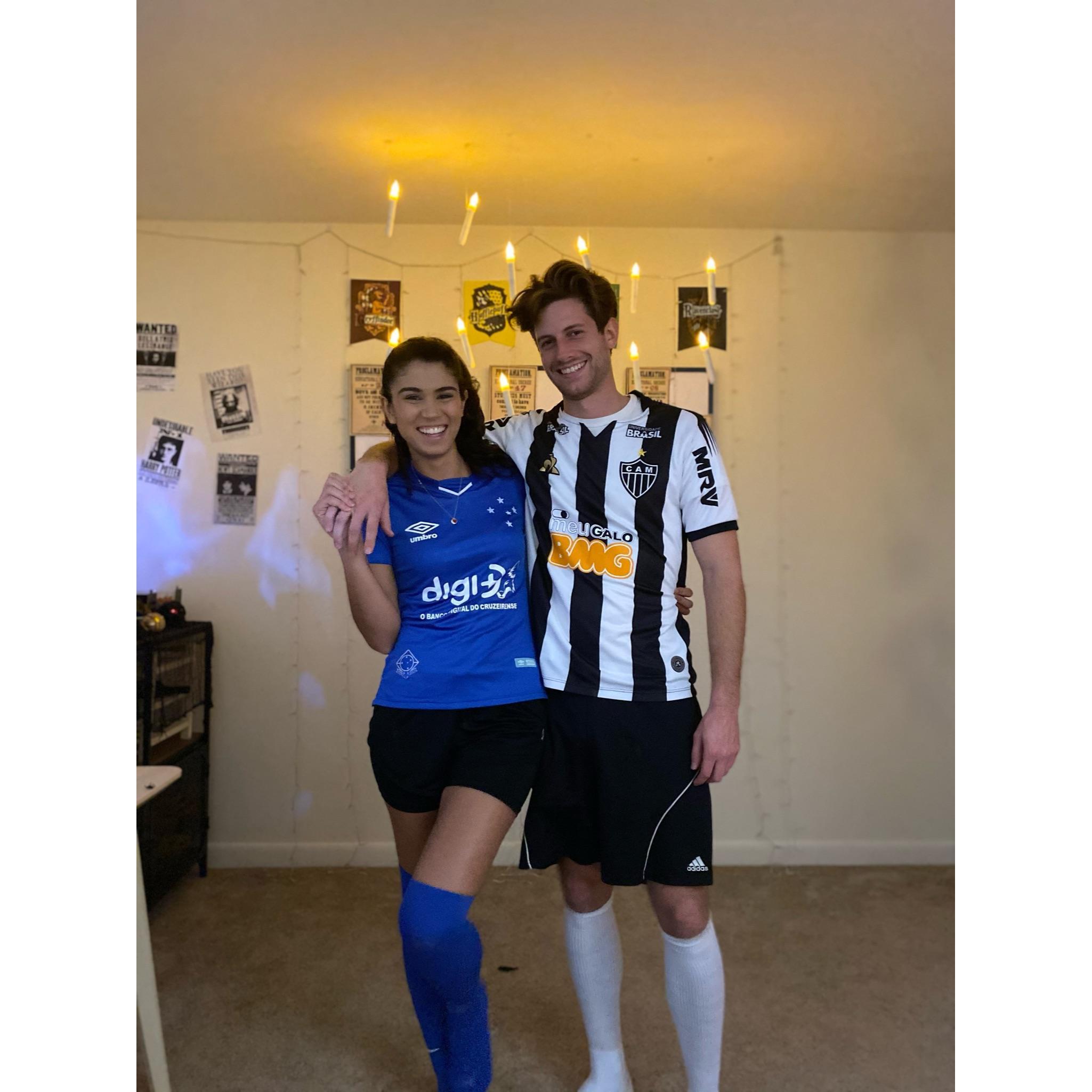 Its a joke when you across the ocean and your fiancé is a fan of your Rival Galo ?  Cruzeiro sempre!!!