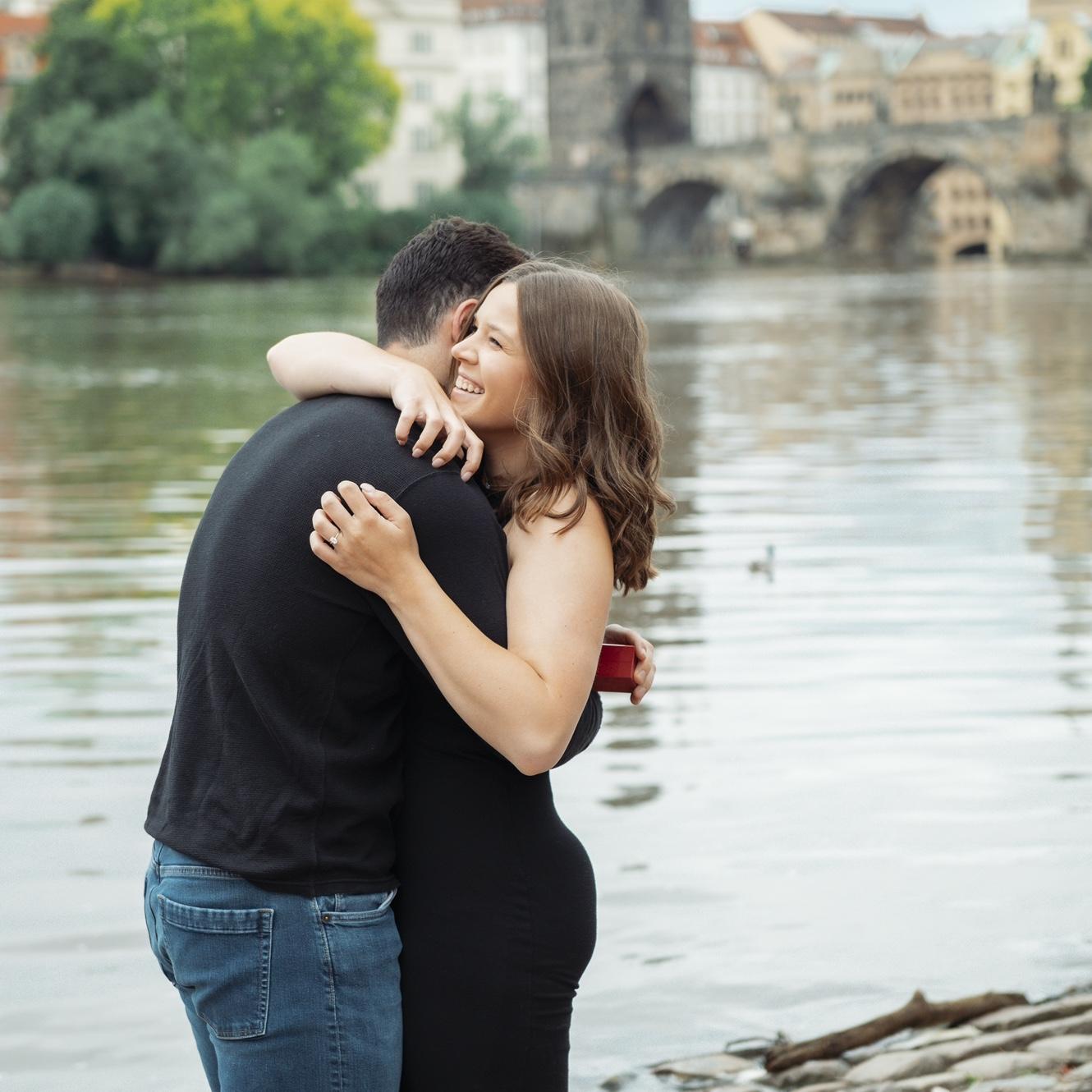 After Alex popped the question!! Yay!!!