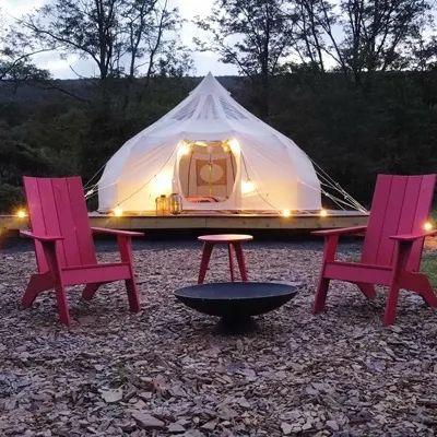 The venue also offers select private yurts that sleep 4.
