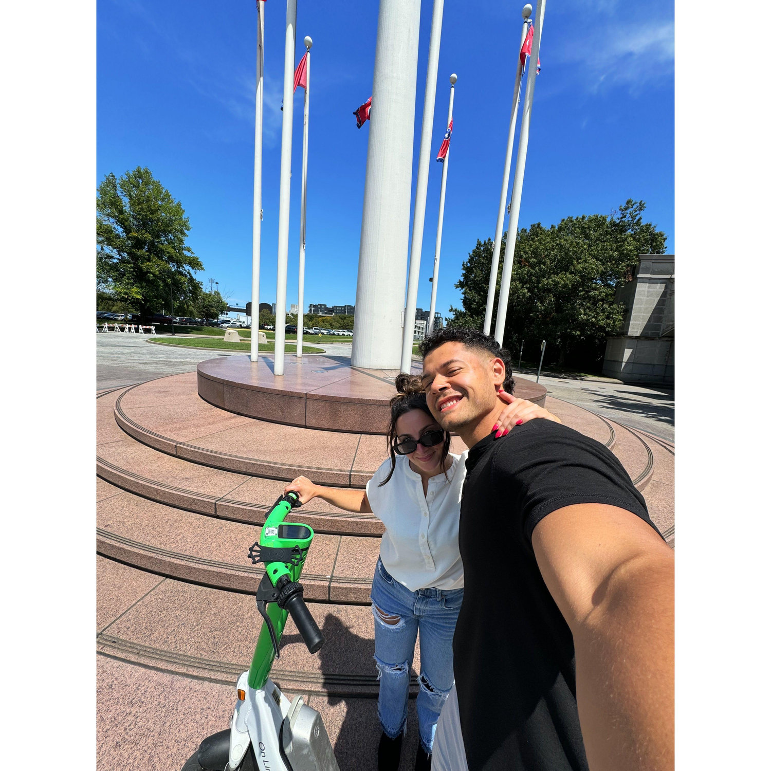 Riding scooters in Tennessee.