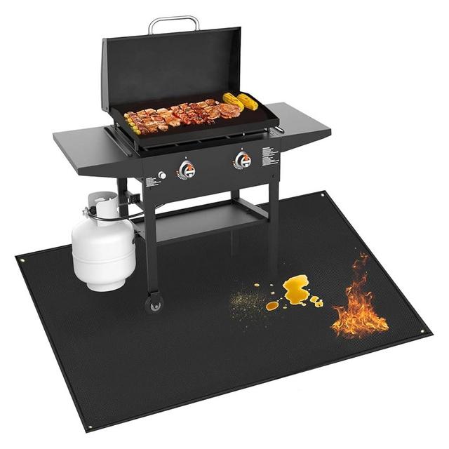 70 x 48 in Under Grill Mat Compatible with Blackstone 28in & 36in Griddle - Fireproof BBQ Mats for Grilling to Protect the Deck, Patio, Pavers - Easy to Clean Griddle Mat for Blackstone - 0.6mm