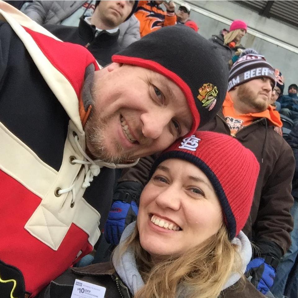 My first Bears game. I love him a lot.