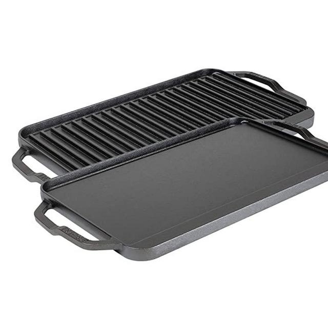 Lodge LCDRG 19.5 x 10 inch Cast Iron Reversible Grill/Griddle