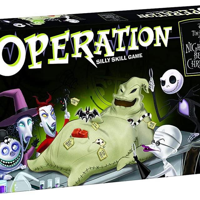 Operation Disney The Nightmare Before Christmas Board Game | Collectible Operation Game | Featuring Oogie Boogie & Nightmare Before Christmas Artwork
