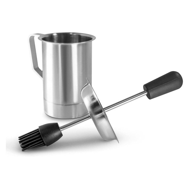 Bellemain Basting Pot & Brush Set – Silicone BBQ Basting Brush & Sauce Pot for Grilling, Smoking & Cooking