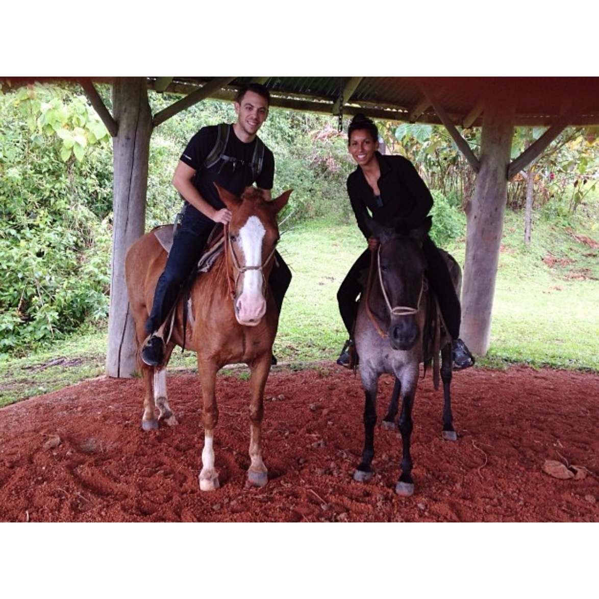 Adam discovering his love for horseback riding and his horse, Dorado. Costa Rica 2014