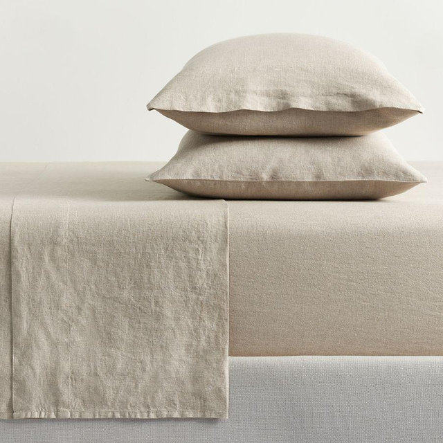 Classic Belgian Flax Linen Sheet Set, Dark Flax, King