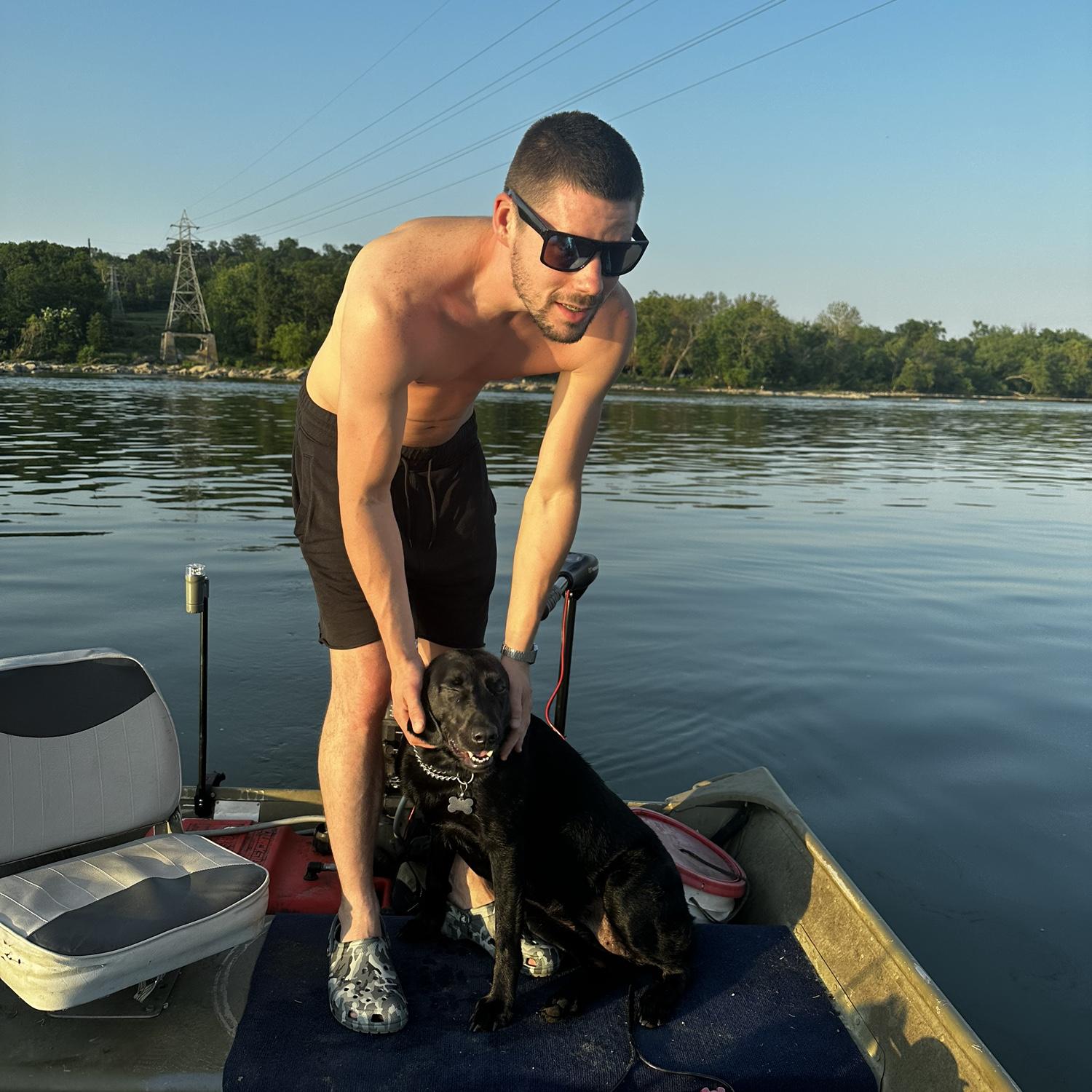 Charli loves boat days!