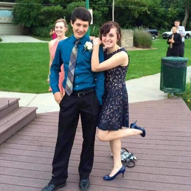 Our first school dance together