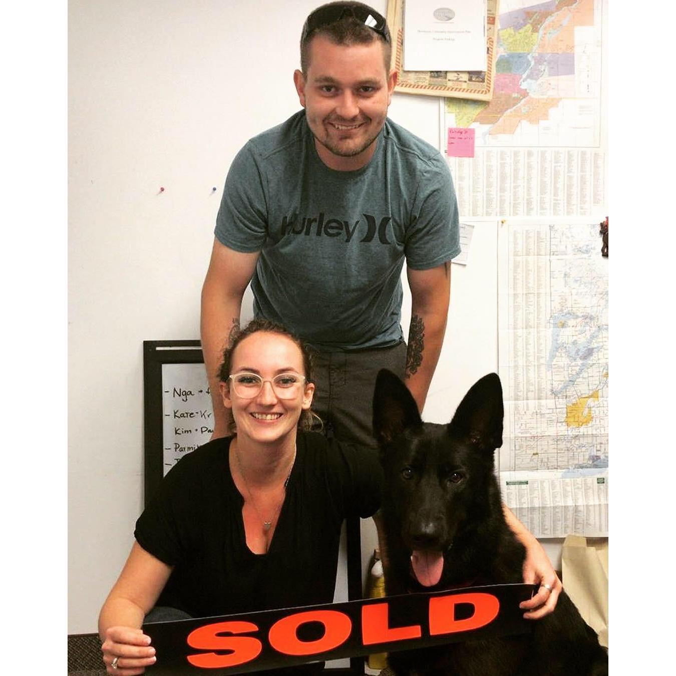 Signing on the dotted line for property #4! Frankie makes the best negotiator