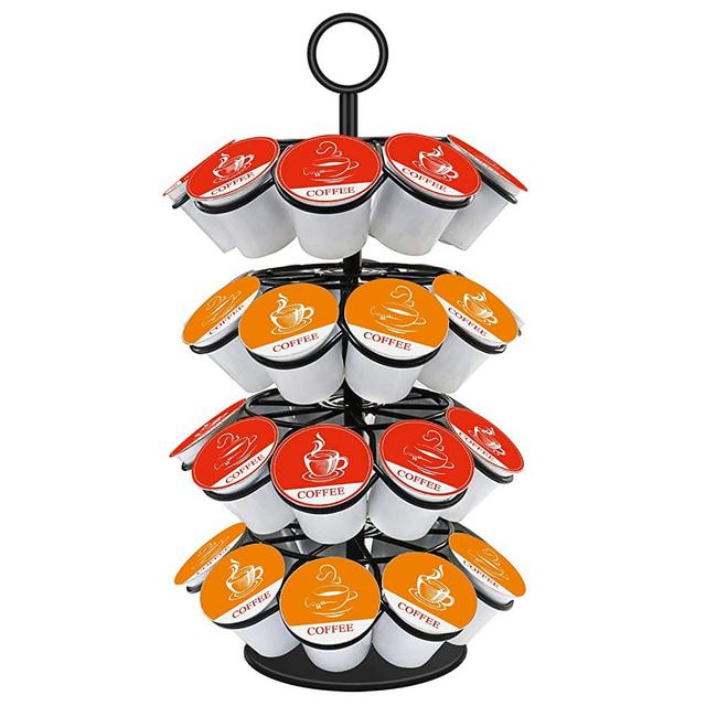 KIMIUP Coffee Pod Holder, Coffee Pod Storage Compatible with K-Cups(36 Pods), Kitchen Detachable Coffee Pod Organizer for Countertop, Spins 360-Degrees Coffee Pod Carousel