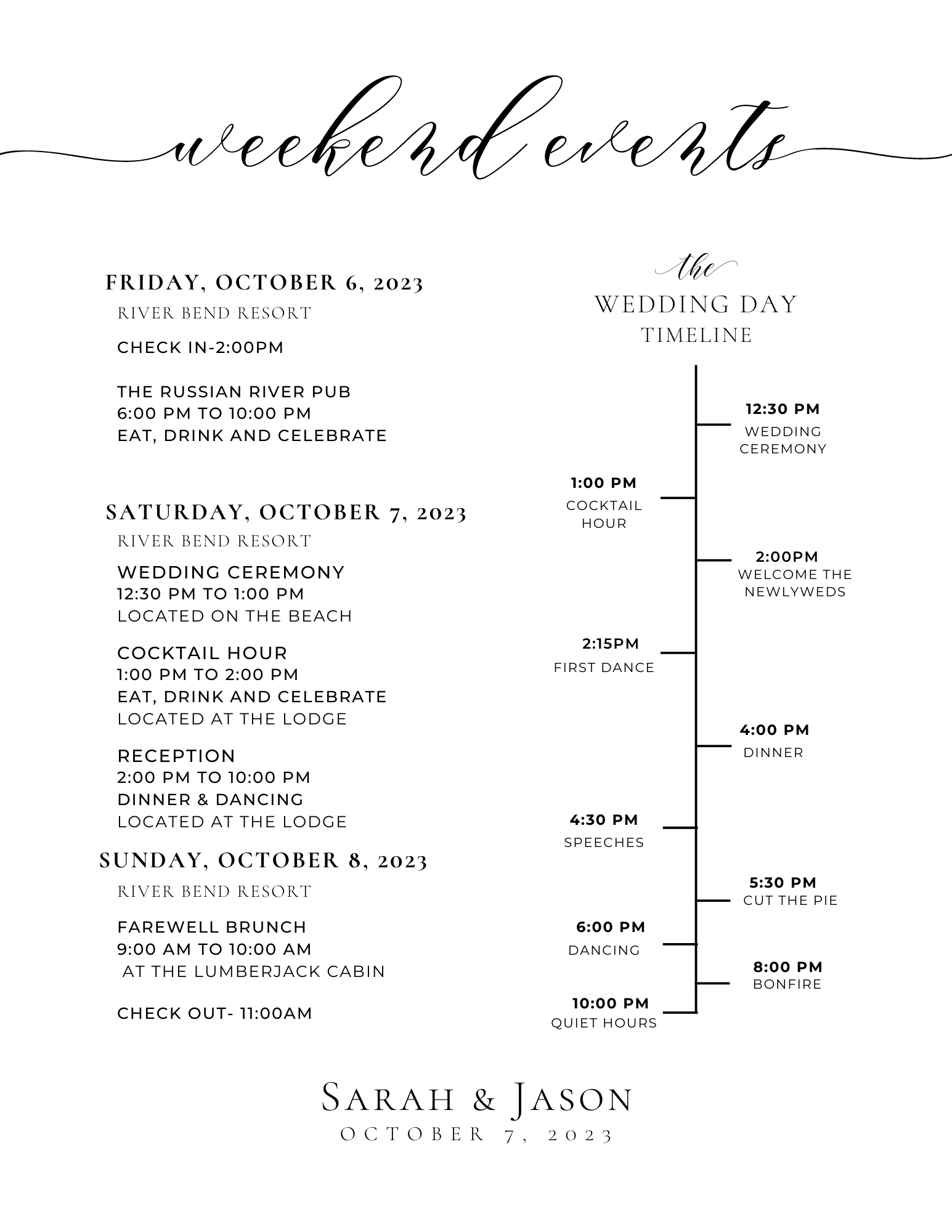 The Wedding Website of Sarah Thomas and Jason Jenichen