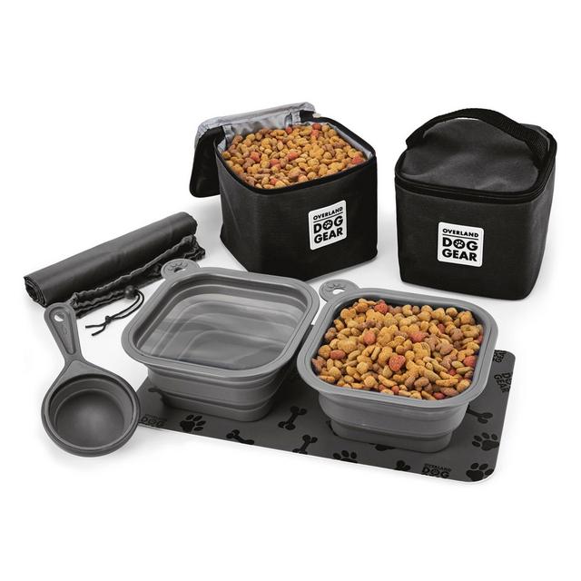 Overland Dog Gear 7-Piece Dine Away Bag in Black