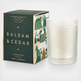 Balsam & Cedar Gifted Glass Candle