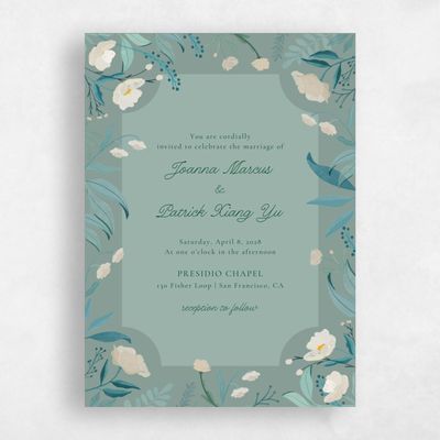 Sage, Green Wedding Invitation - Blysse Portrait