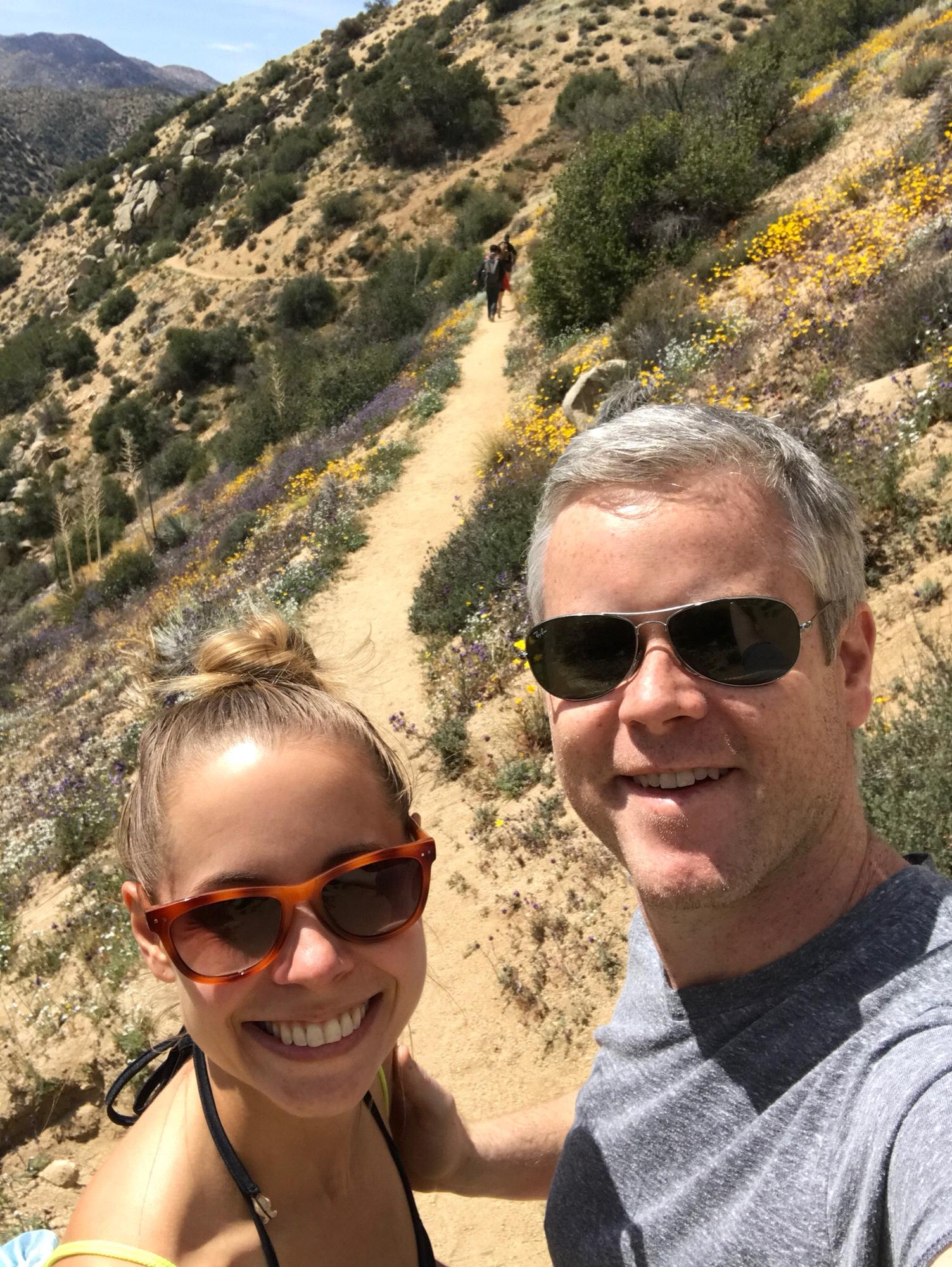 Hiking to the hot springs outside of LA.