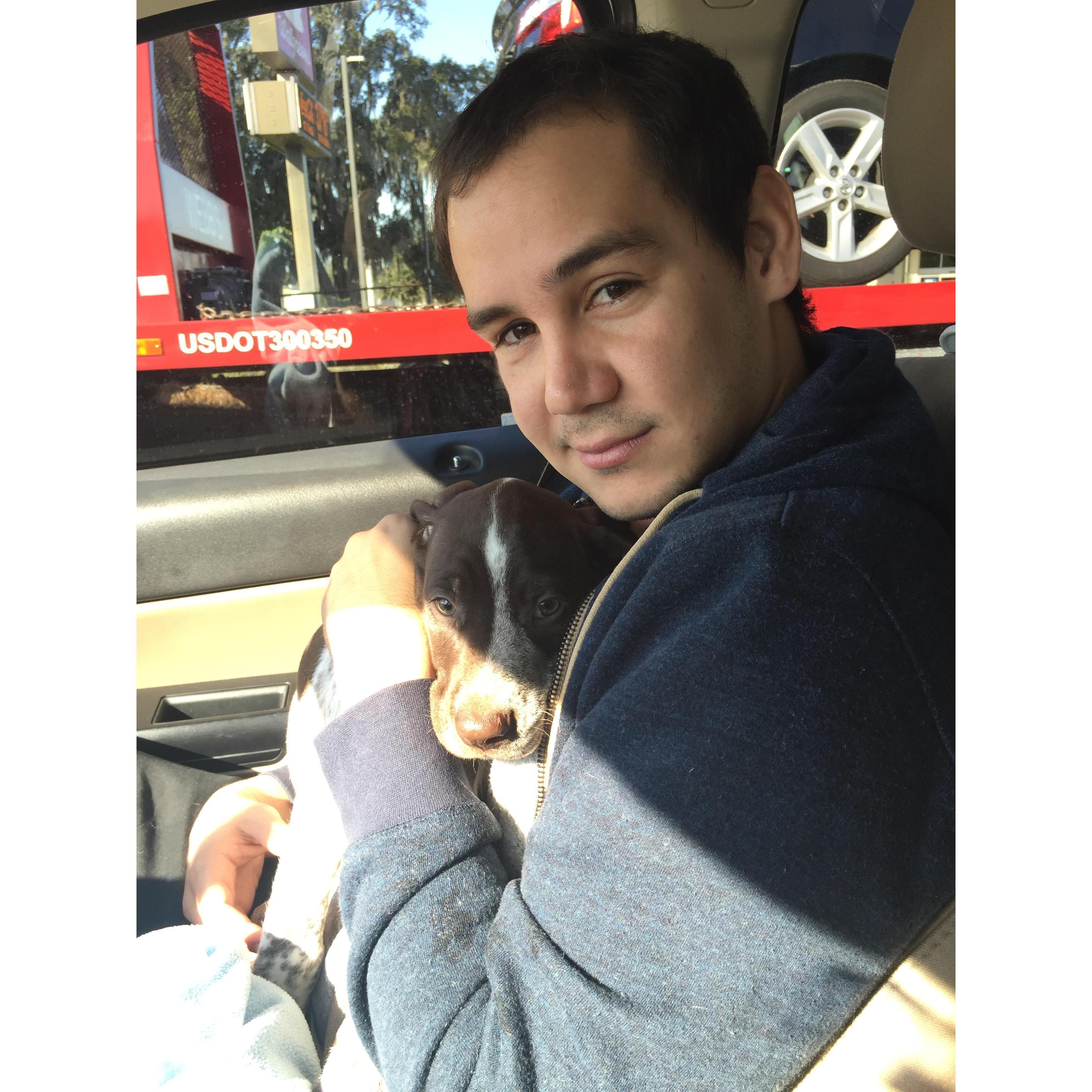 Bringing Max home :)