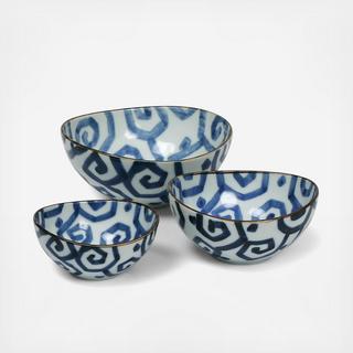 Uzu-Karakusa 3-Piece Bowl Set