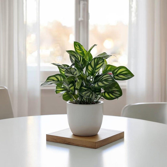 Small Artificial Bonsai in Pot - Faux Foliage for Desk & Office Decor - Minimalist Greenery - Fake Potted Plant for Aesthetic Room Decor